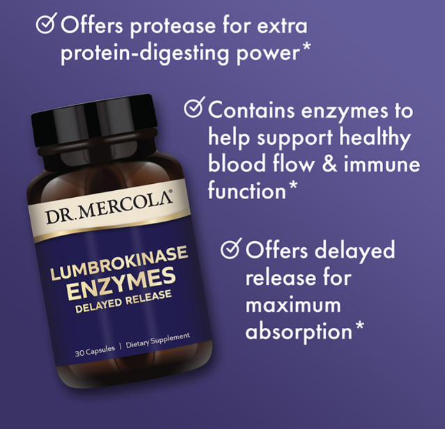 Dr Mercola Lumbrokinase Enzymes Dr Mercola Lumbrokinase Enzymes | 30 Capsules