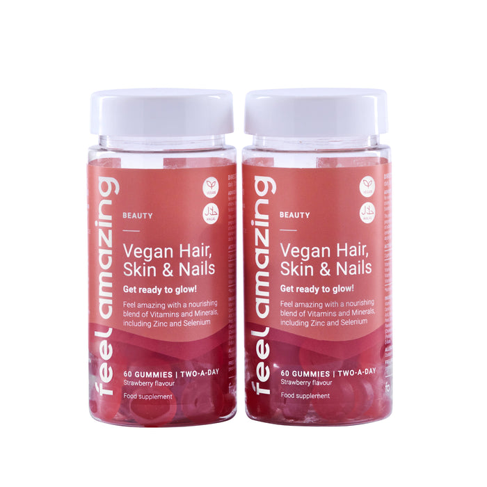 Feel Amazing 2 Pack - Save 5% Feel Amazing Vegan Hair, Skin & Nails Complex | 60 Gummies