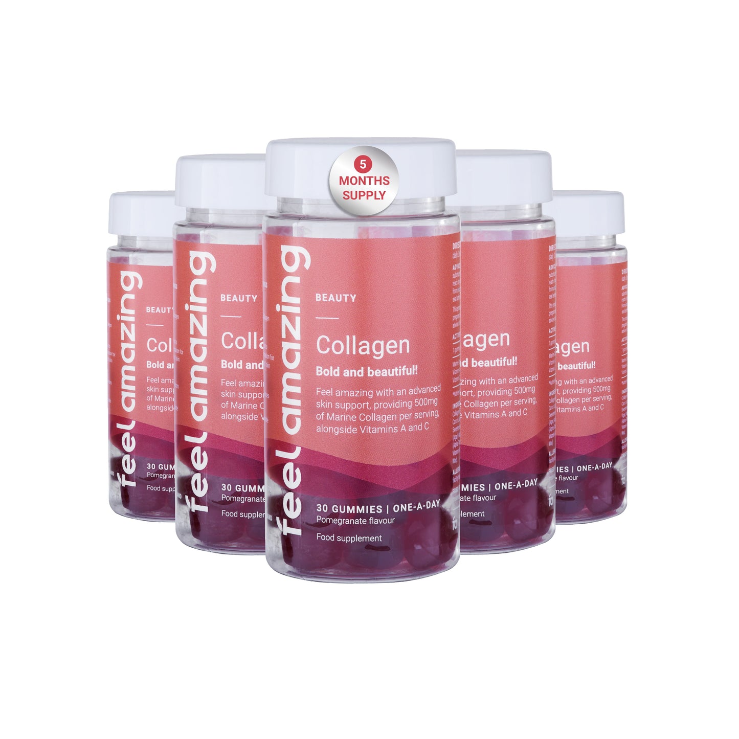 Feel Amazing 5 Pack - Save 15% Feel Amazing Collagen | 30 Gummies