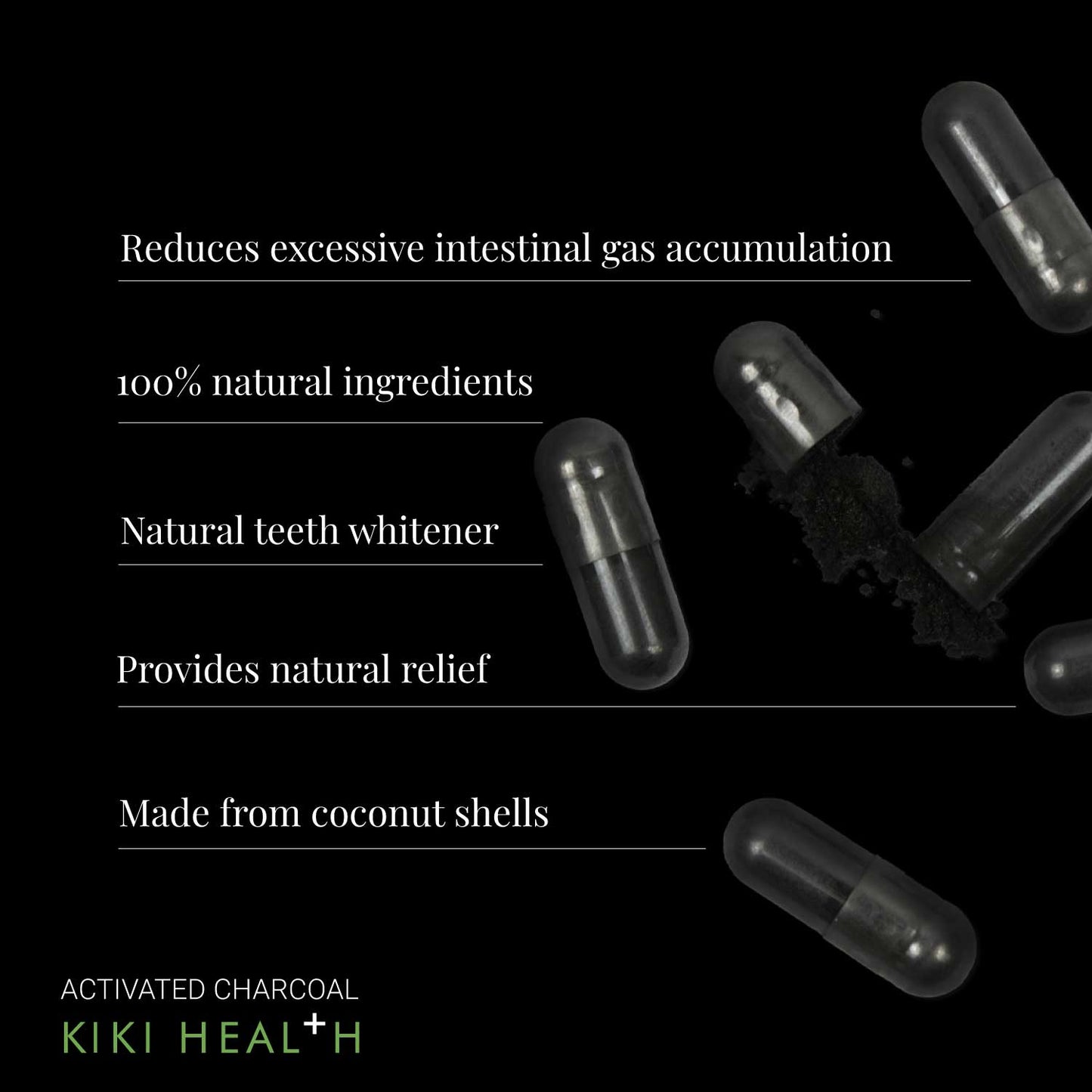 Kiki Health KIKI Health Activated Charcoal | 50 Capsules