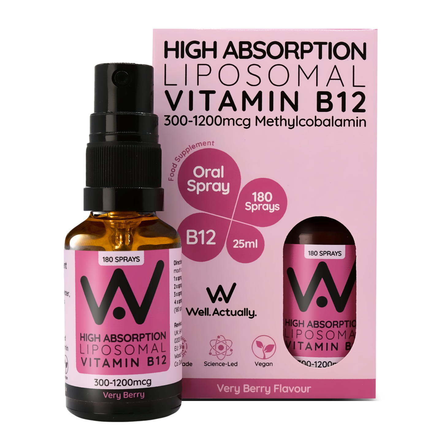 Well Actually Vitamin B12 Spray Well Actually Liposomal Vitamin B12 Oral Spray