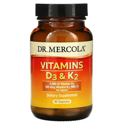 Dr Mercola Vitamins D3 & K2 90 Capsules Dr Mercola Vitamins D3 & K2