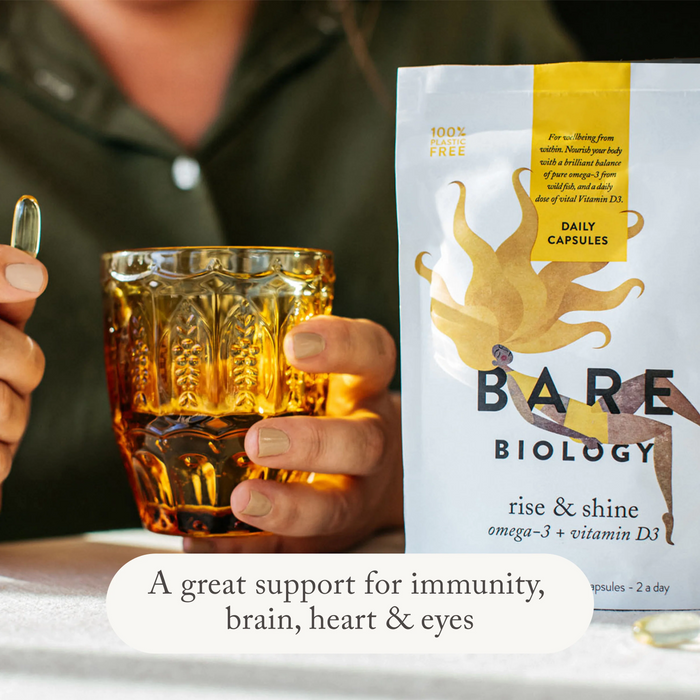 Bare Biology Bare Biology Rise & Shine Omega-3 + Vitamin D3 | 60 Caps