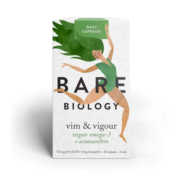 Bare Biology Bare Biology  Vim & Vigour Vegan Omega 3 + Astaxanthin | 60 Caps