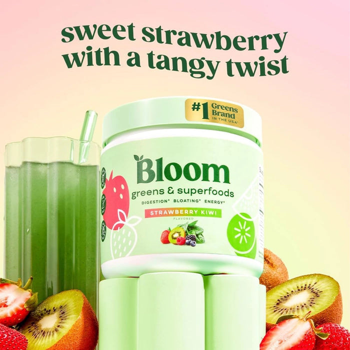 Bloom Bloom Strawberry Kiwi Greens & Superfoods - 30 Servings