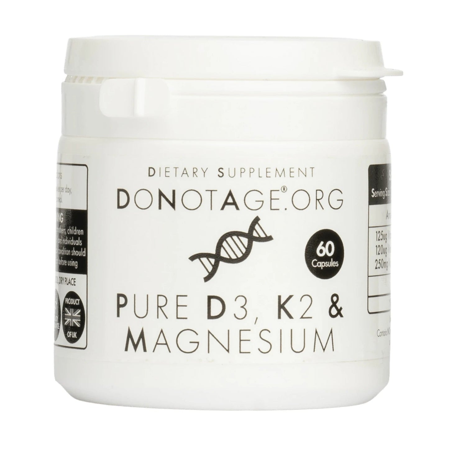 Do Not Age D3, K2 & Magnesium Do Not Age Pure Vitamin D3, K2 & Magnesium | 60 Capsules