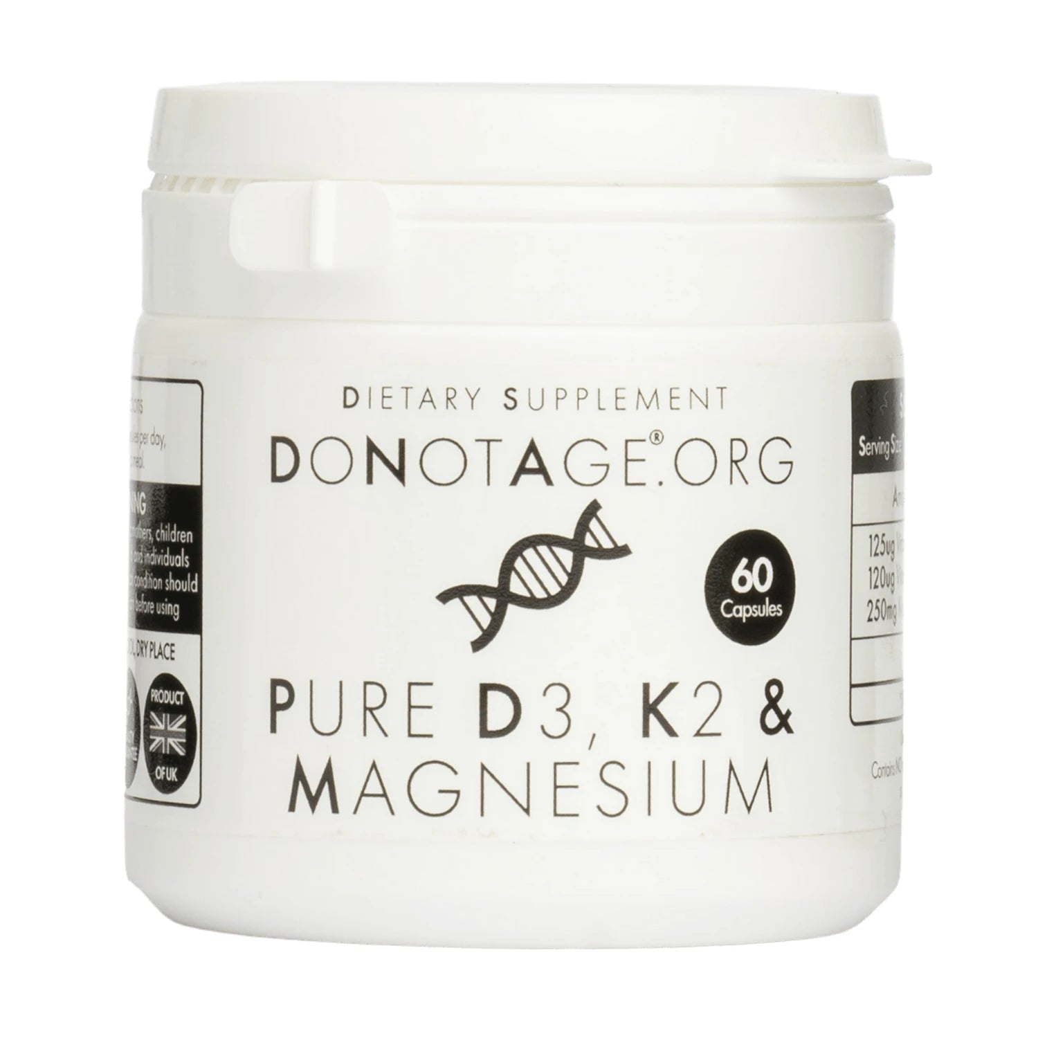 Do Not Age D3, K2 & Magnesium Do Not Age Pure Vitamin D3, K2 & Magnesium | 60 Capsules