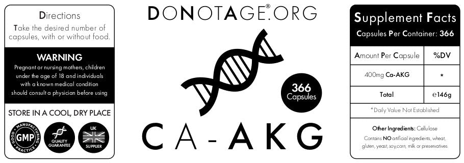 Do Not Age Do Not Age CaAKG (Calcium Alpha-Ketoglutarate) | 60 capsules