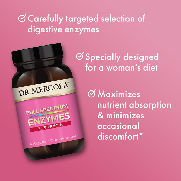 Dr Mercola Digestive Enzymes Dr Mercola Full Spectrum Enzymes for Women | 90 Capsules