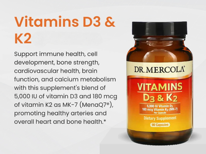 Dr Mercola Vitamins D3 & K2 Dr Mercola Vitamins D3 & K2