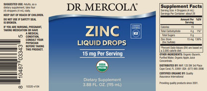 Dr Mercola Zinc Dr Mercola Zinc Liquid Drops | 115ml