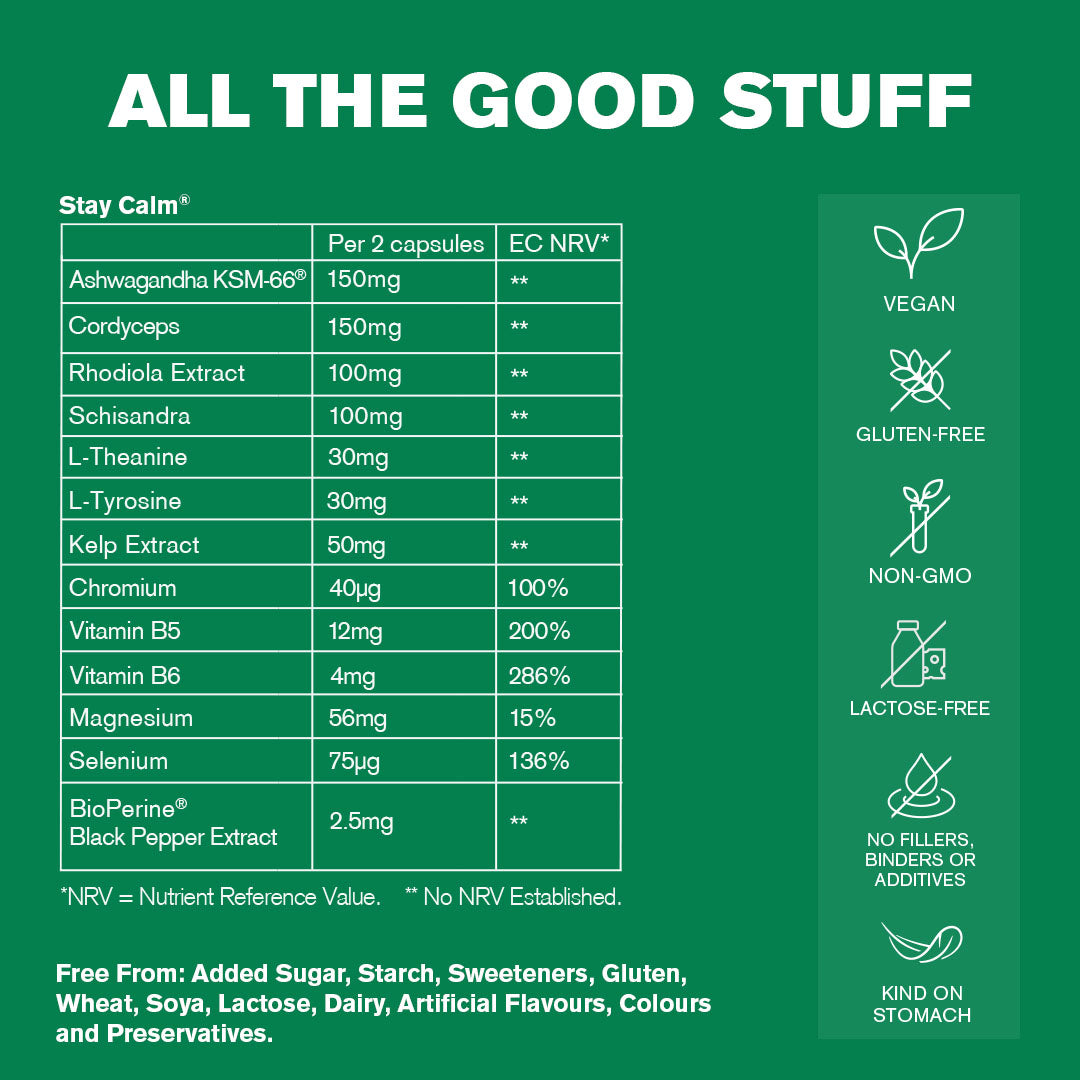 Dr Vegan DR.VEGAN Stay Calm Destress Supplement | 60 Capsules