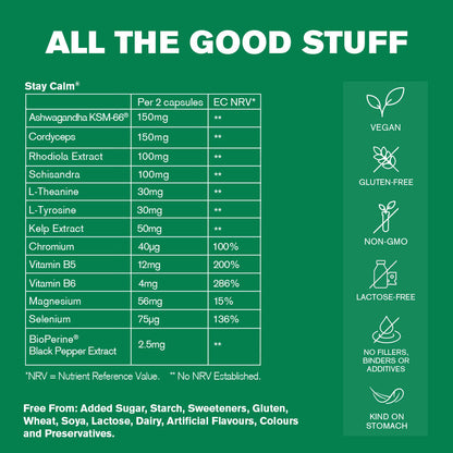 Dr Vegan DR.VEGAN Stay Calm Destress Supplement | 60 Capsules