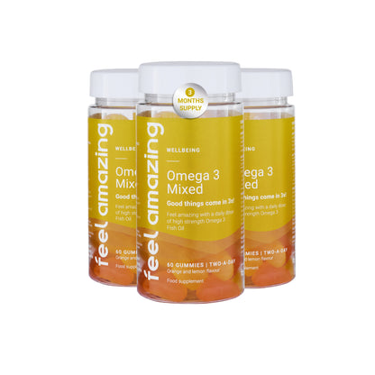 Feel Amazing 3 Pack - Save 10% Feel Amazing Omega 3 | 60 Gummies