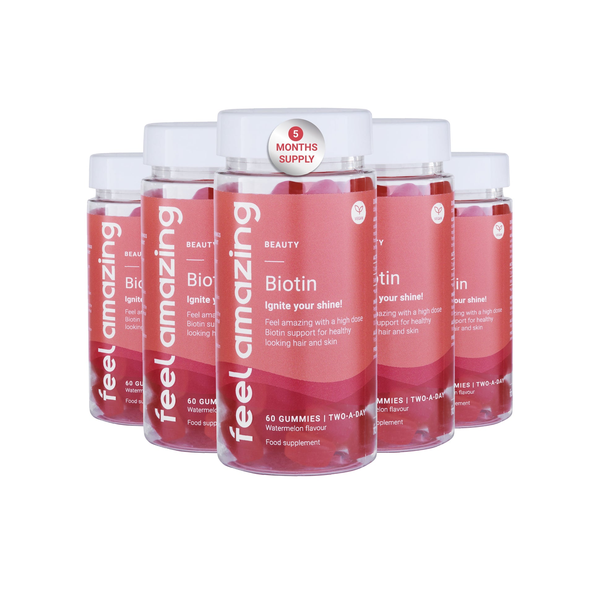 Feel Amazing 5 Pack - 15% Feel Amazing Biotin | 60 Gummies