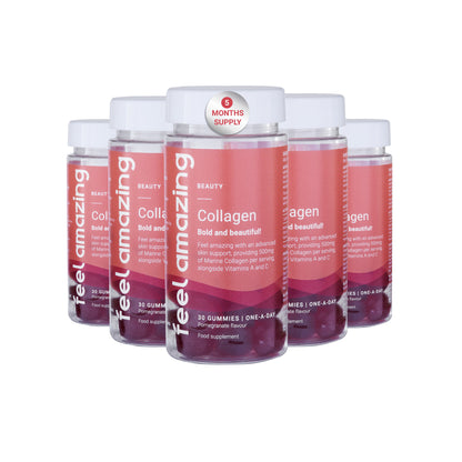 Feel Amazing 5 Pack - Save 15% Feel Amazing Collagen | 30 Gummies