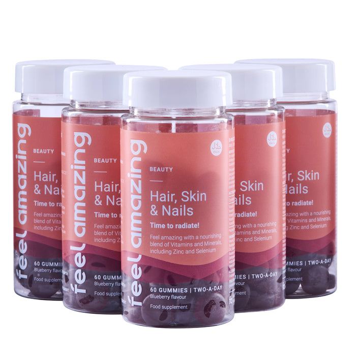 Feel Amazing 5 Pack - Save 15% Feel Amazing Hair, Skin & Nails Complex | 60 Gummies