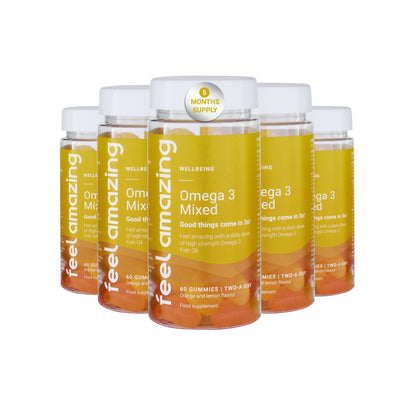 Feel Amazing 5 Pack - Save 15% Feel Amazing Omega 3 | 60 Gummies