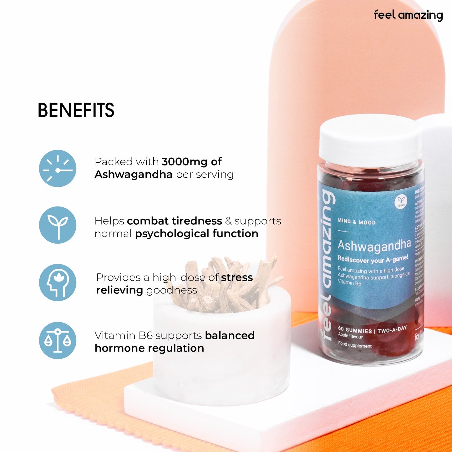 Feel Amazing Feel Amazing Ashwagandha | 60 Gummies