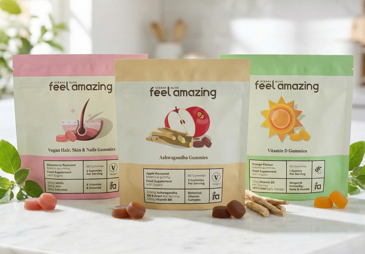 Feel Amazing Feel Amazing Ashwagandha | 60 Gummies | Pouch