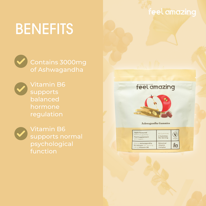 Feel Amazing Feel Amazing Ashwagandha | 60 Gummies | Pouch