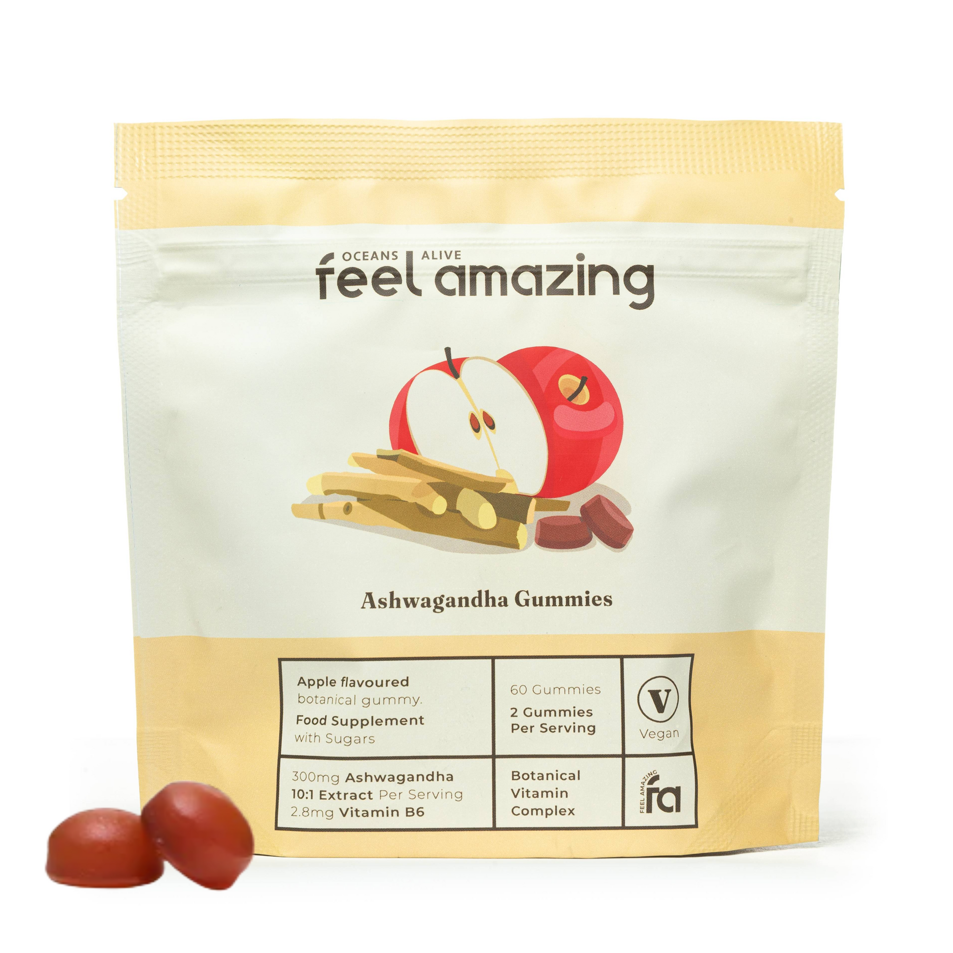 Feel Amazing Feel Amazing Ashwagandha | 60 Gummies | Pouch