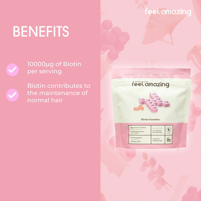 Feel Amazing Feel Amazing Biotin | 60 Gummies | Pouch