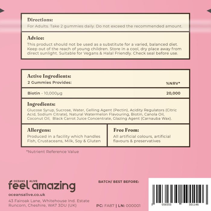 Feel Amazing Feel Amazing Biotin | 60 Gummies | Pouch