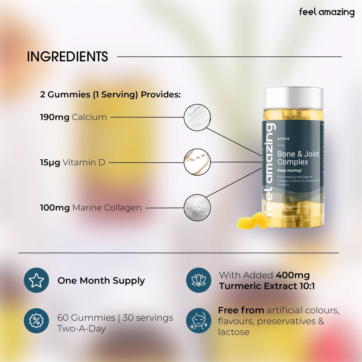 Feel Amazing Feel Amazing Bone & Joint Complex | 60 Gummies