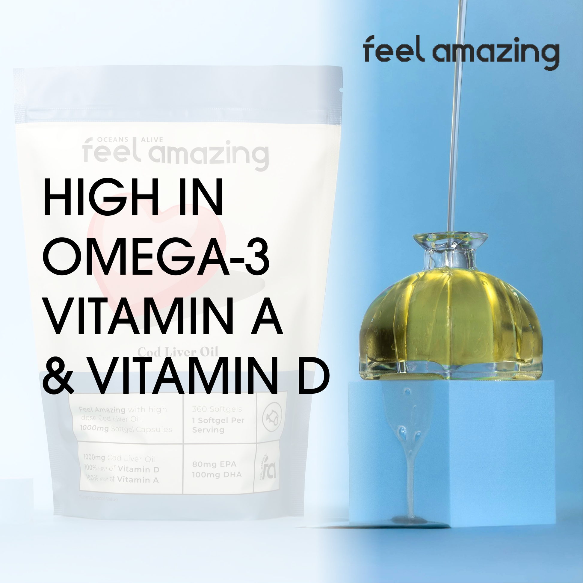 Feel Amazing Feel Amazing Cod Liver Oil 1000mg | 360 Softgels