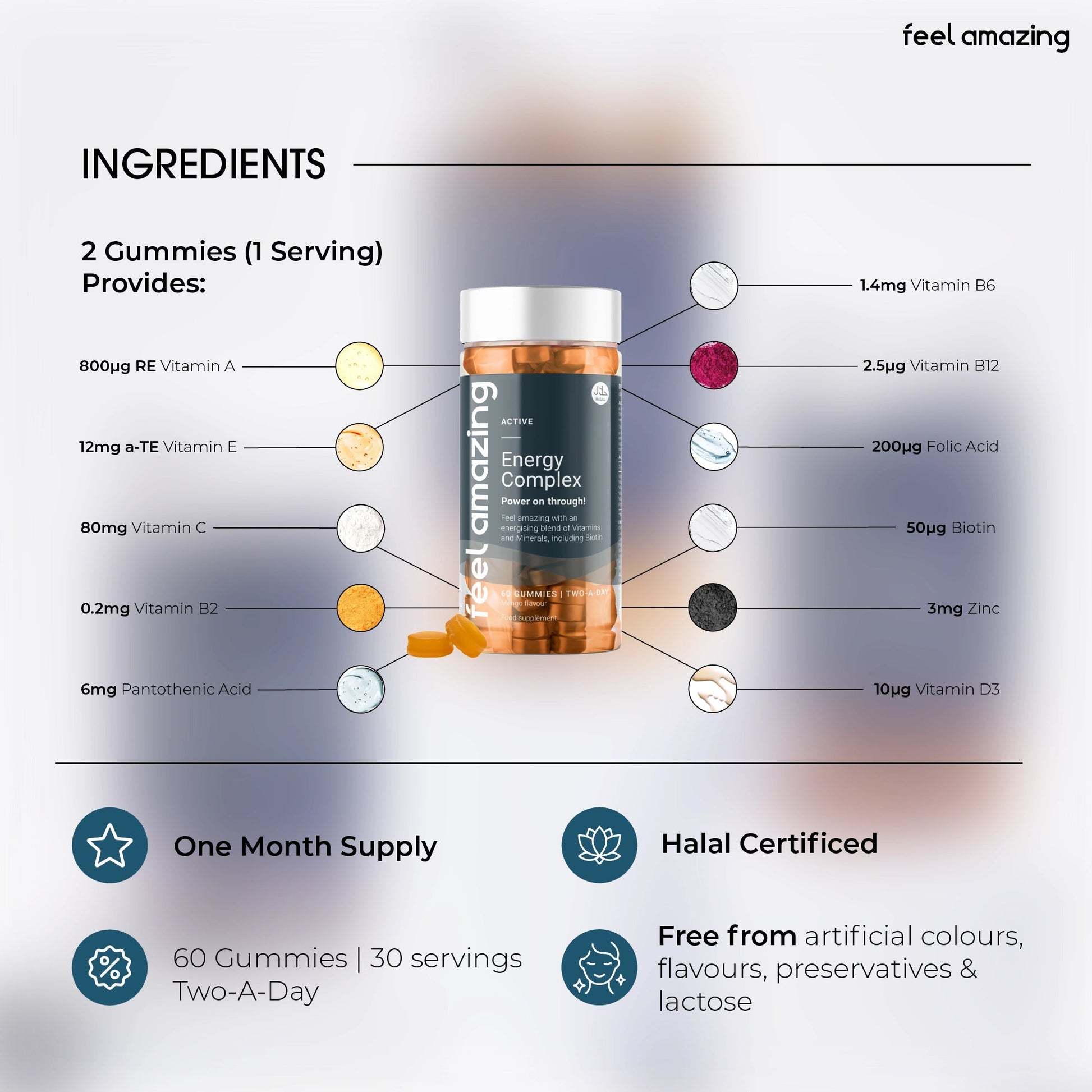 Feel Amazing Feel Amazing Energy Complex | 60 Gummies