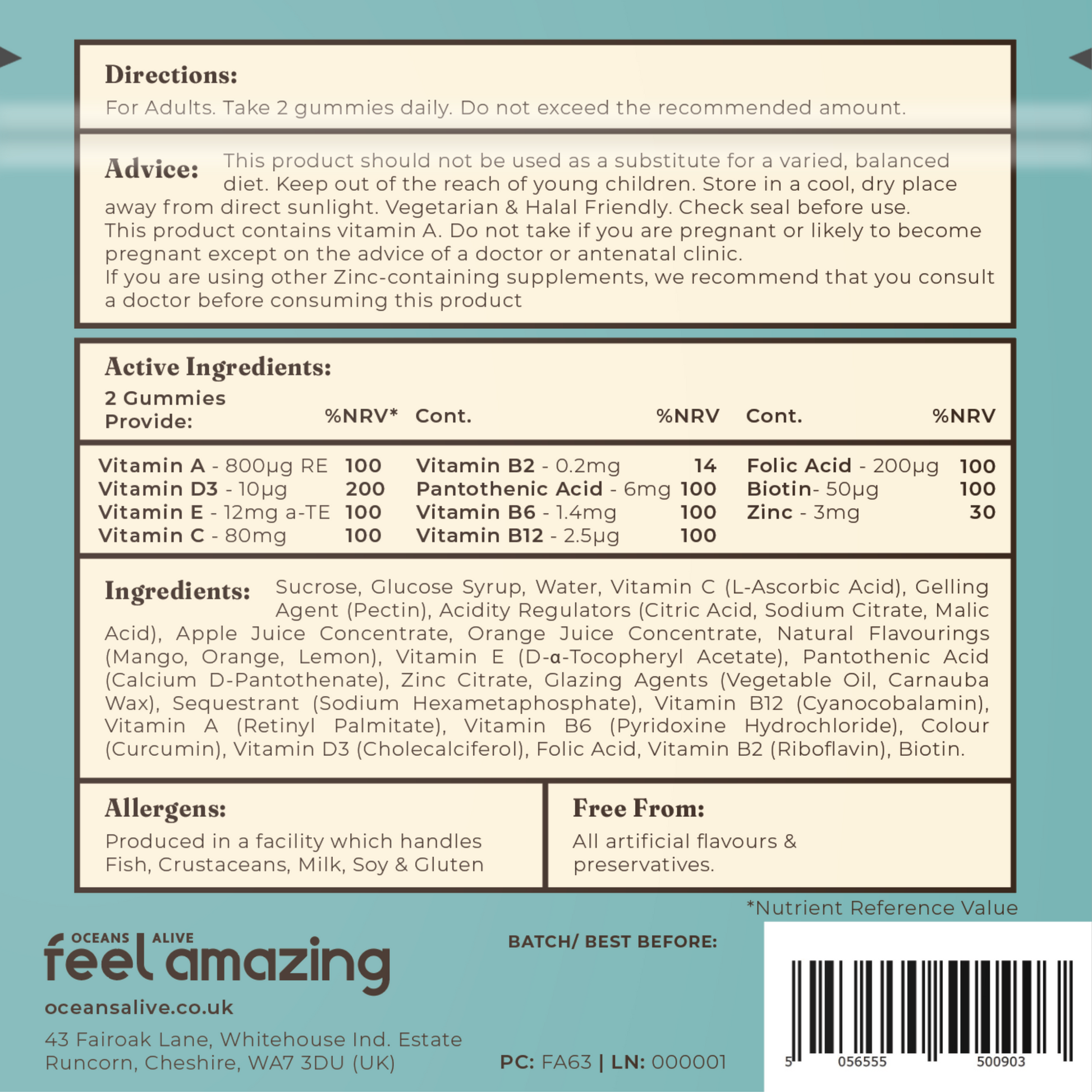 Feel Amazing Feel Amazing Energy Complex | 60 Gummies | Pouch