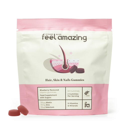 Feel Amazing Feel Amazing Hair, Skin & Nails Complex | 60 Gummies | Pouch