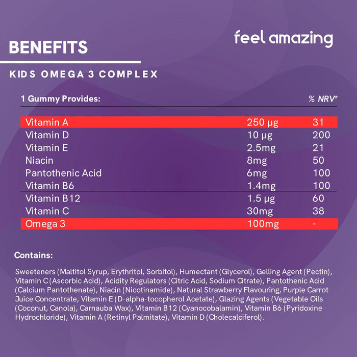 Feel Amazing Feel Amazing Kids Omega 3 Complex | 30 gummies
