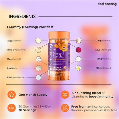 Feel Amazing Feel Amazing Kids Omega 3 Complex | 30 gummies