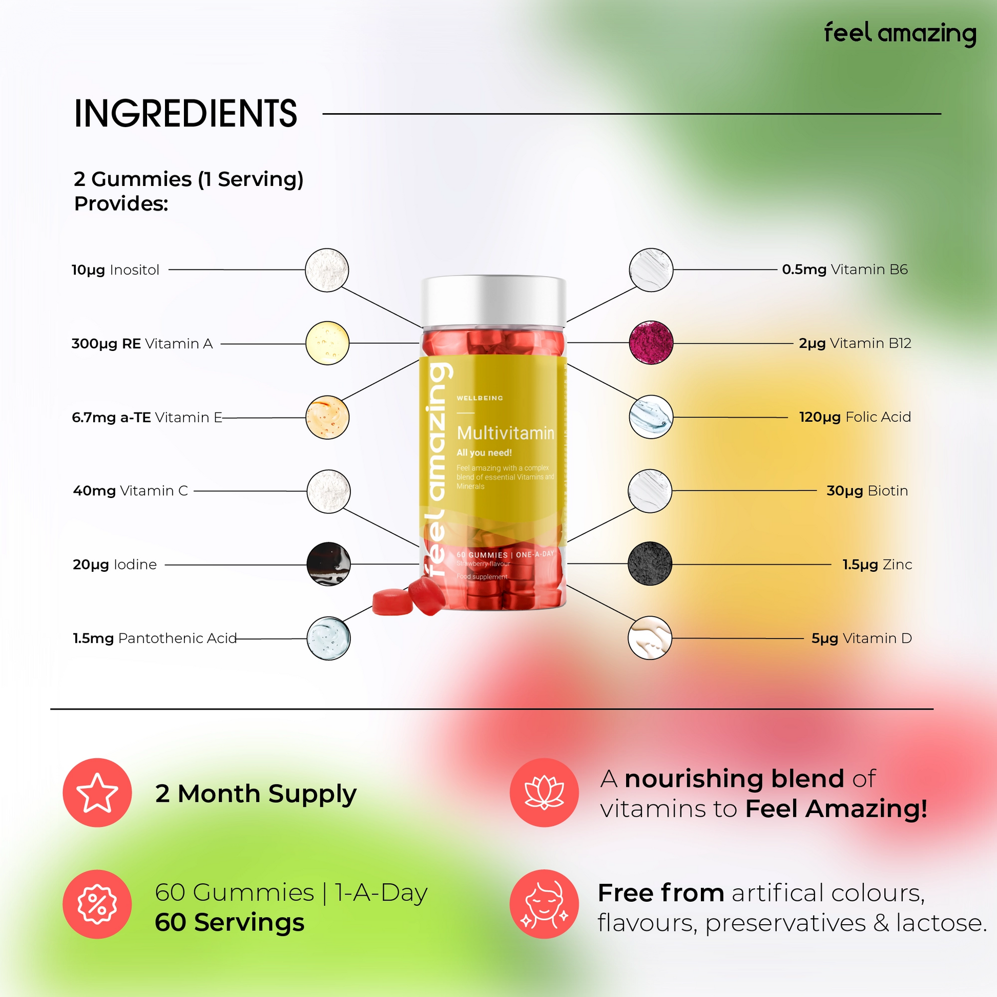 Feel Amazing Feel Amazing Multivitamin | 60 Gummies
