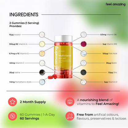 Feel Amazing Feel Amazing Multivitamin | 60 Gummies