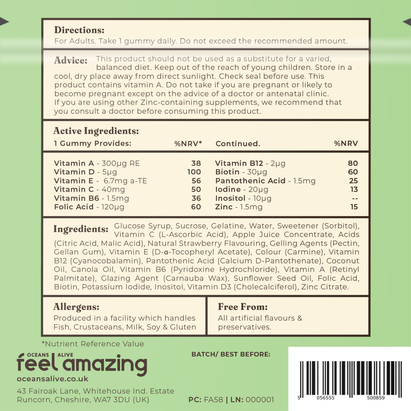 Feel Amazing Feel Amazing Multivitamin | 60 Gummies | Pouch
