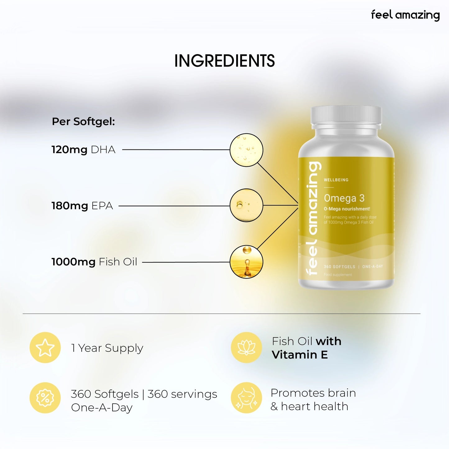 Feel Amazing Feel Amazing Omega 3 | 360 Softgels