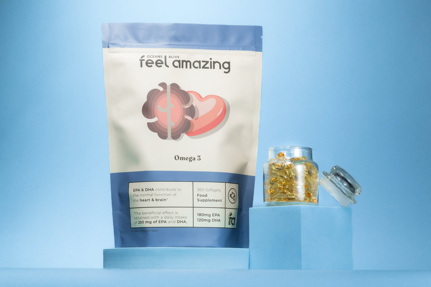 Feel Amazing Feel Amazing Omega 3 | 360 Softgels | Pouch