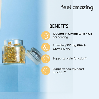 Feel Amazing Feel Amazing Omega 3 | 360 Softgels | Pouch
