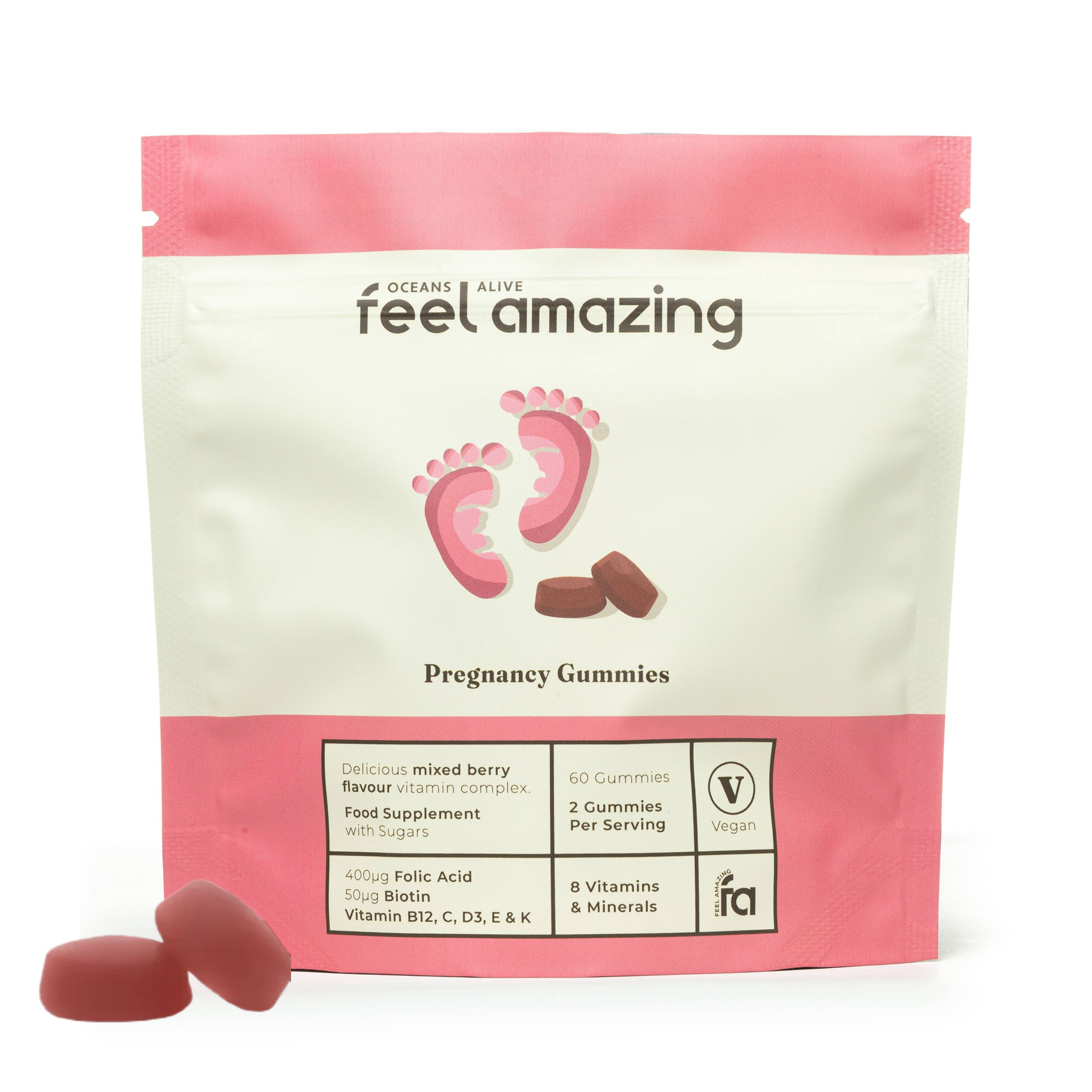 Feel Amazing Feel Amazing Pregnancy | 60 Gummies | Pouch