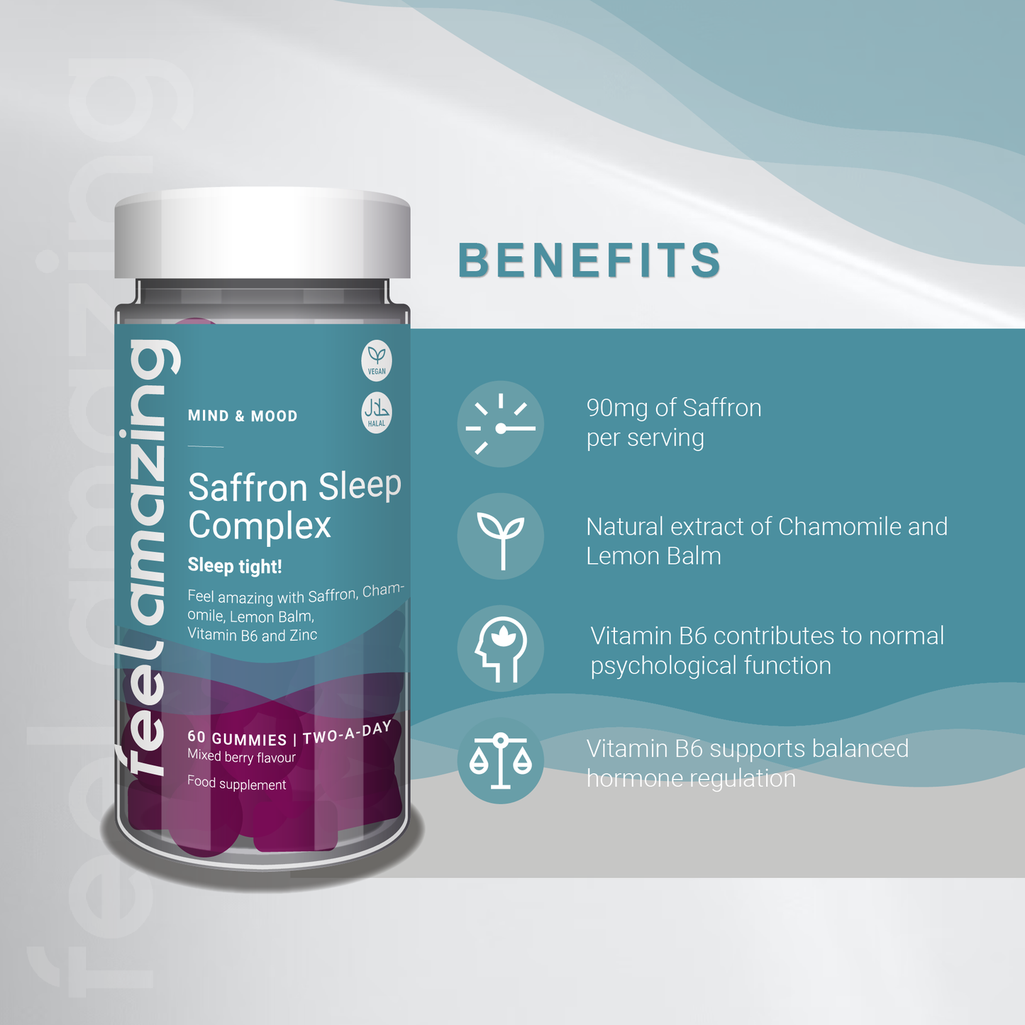 Feel Amazing Feel Amazing Saffron Sleep Complex | 60 Gummies