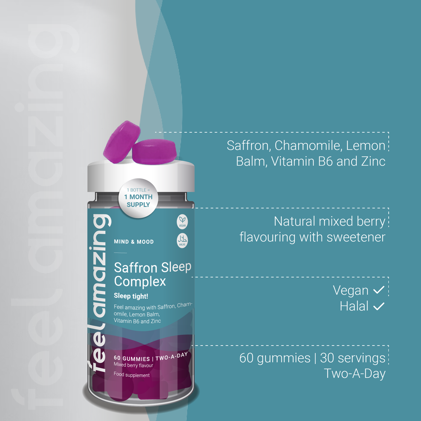 Feel Amazing Feel Amazing Saffron Sleep Complex | 60 Gummies