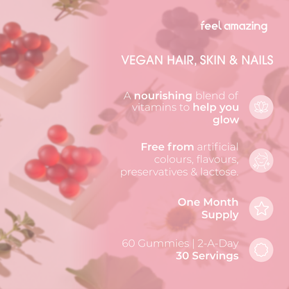 Feel Amazing Feel Amazing Vegan Hair, Skin & Nails Complex | 60 Gummies