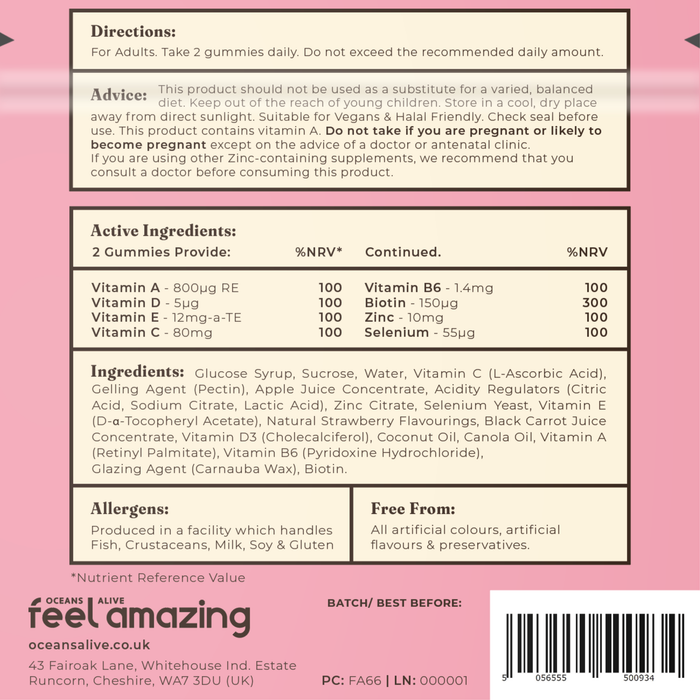 Feel Amazing Feel Amazing Vegan Hair, Skin & Nails Complex | 60 Gummies