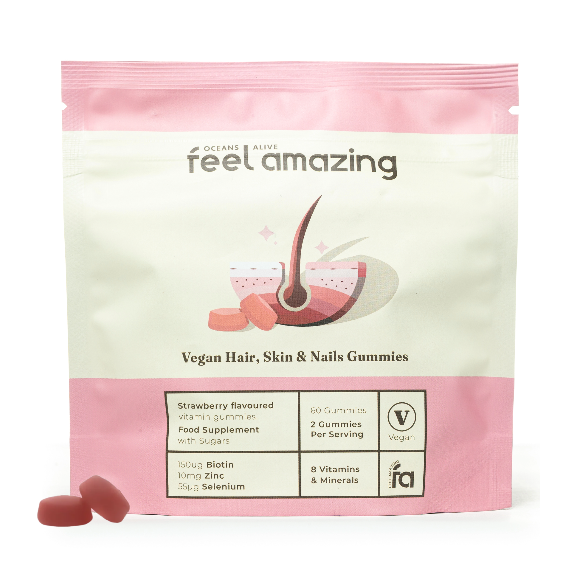Feel Amazing Feel Amazing Vegan Hair, Skin & Nails Complex | 60 Gummies