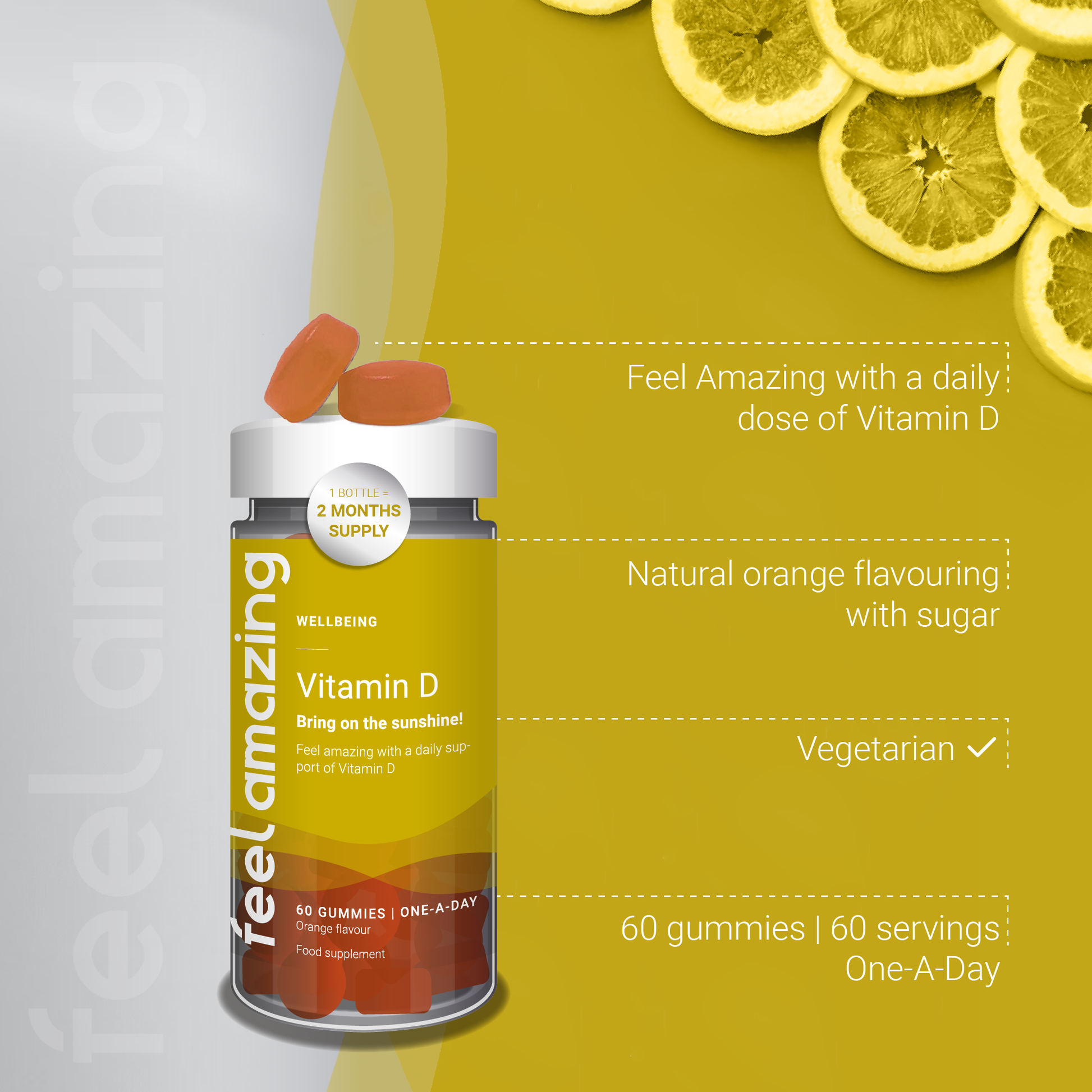 Feel Amazing Feel Amazing Vitamin D | 60 Gummies