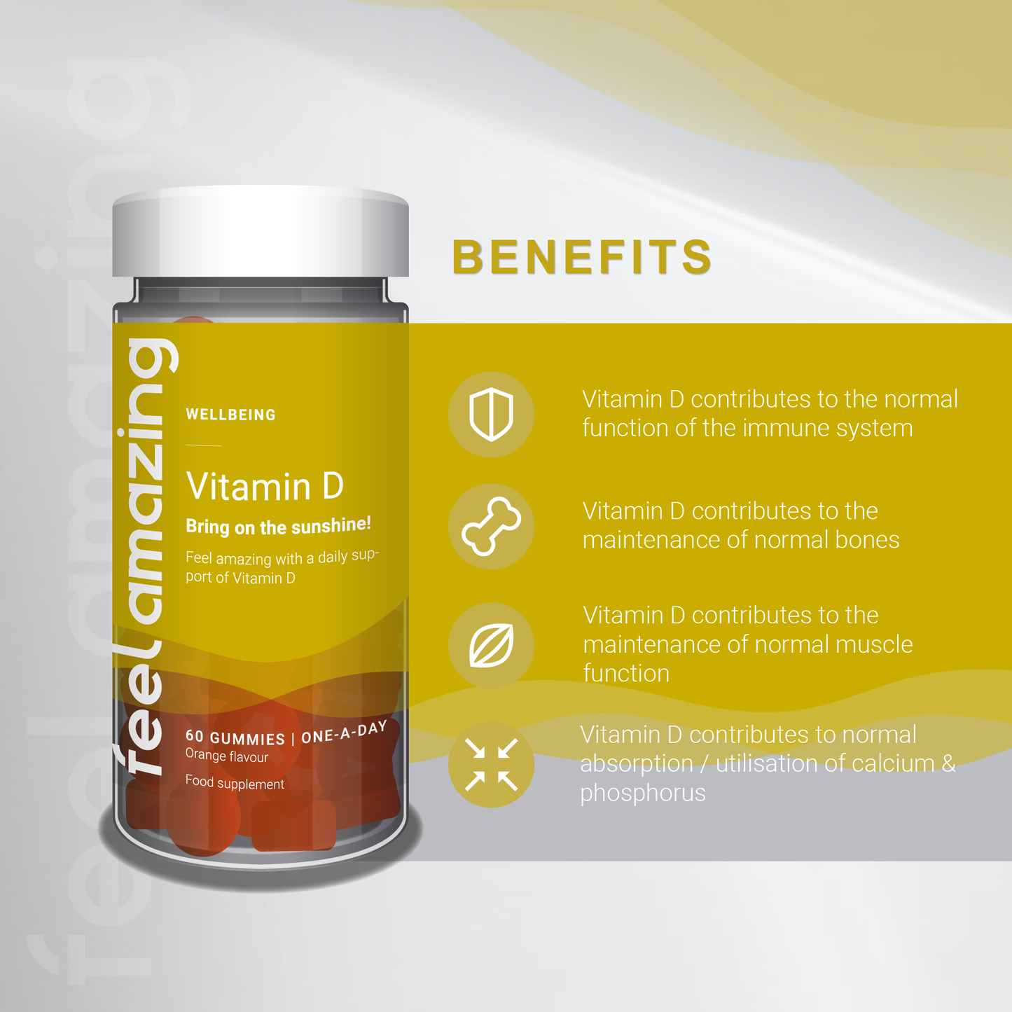 Feel Amazing Feel Amazing Vitamin D | 60 Gummies