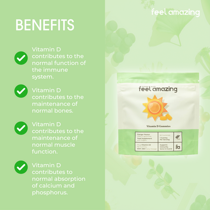 Feel Amazing Feel Amazing Vitamin D | 60 Gummies | Pouch